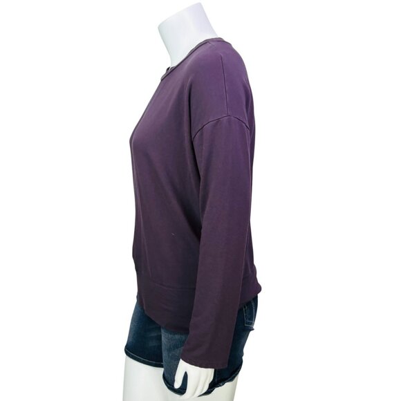 J. Jill Wearever Womens Large Purple Long Sleeve Knit Pullover Top Comfort Loung - Picture 9 of 12